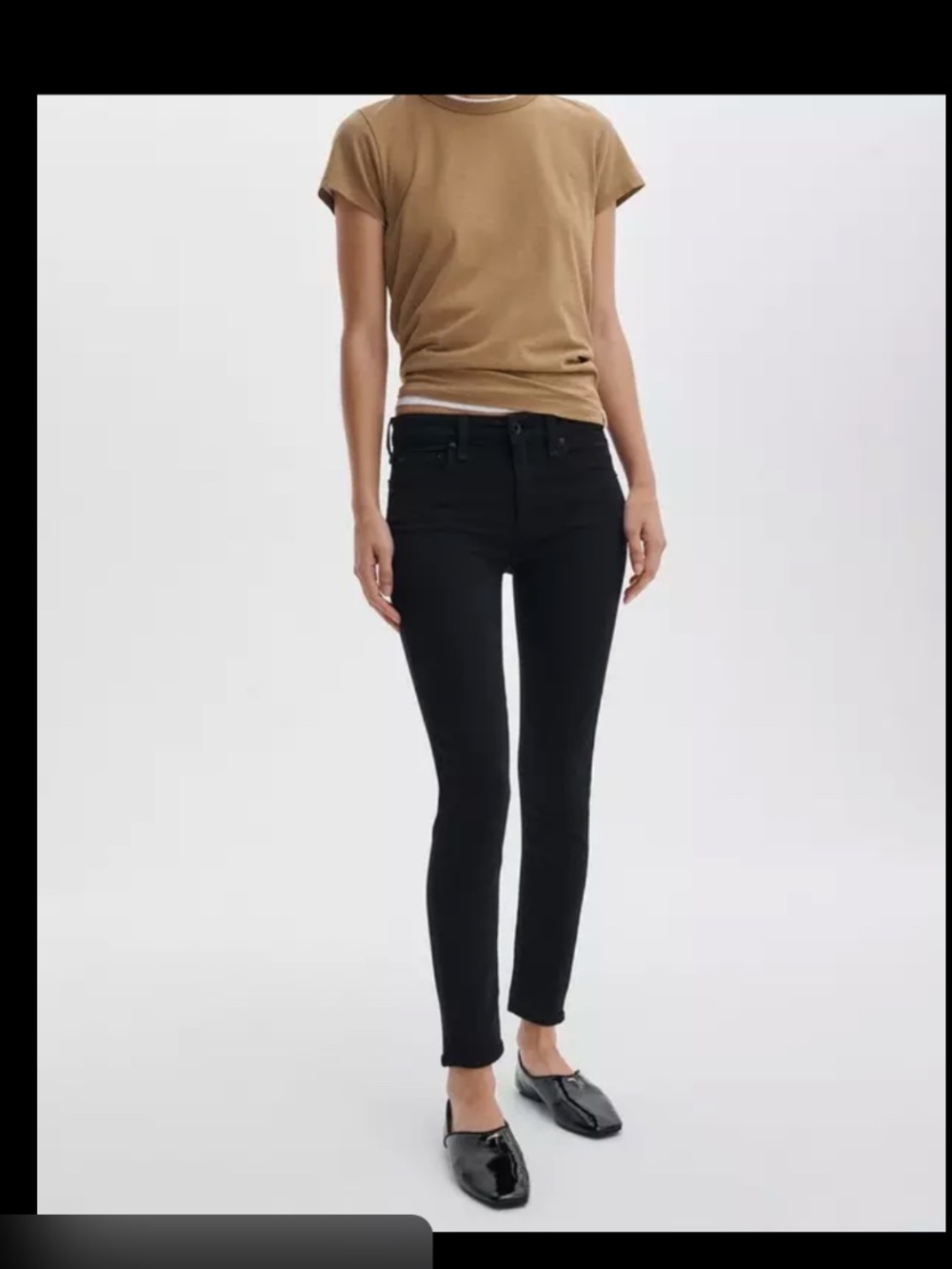 rag & bone Cate Mid-rise Ankle Skinny Jeans In Black size 30